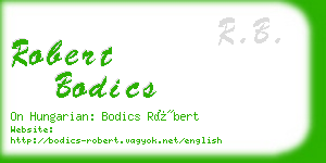 robert bodics business card